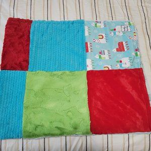 NWT - Minky Mamas Christmas Patchwork Throw